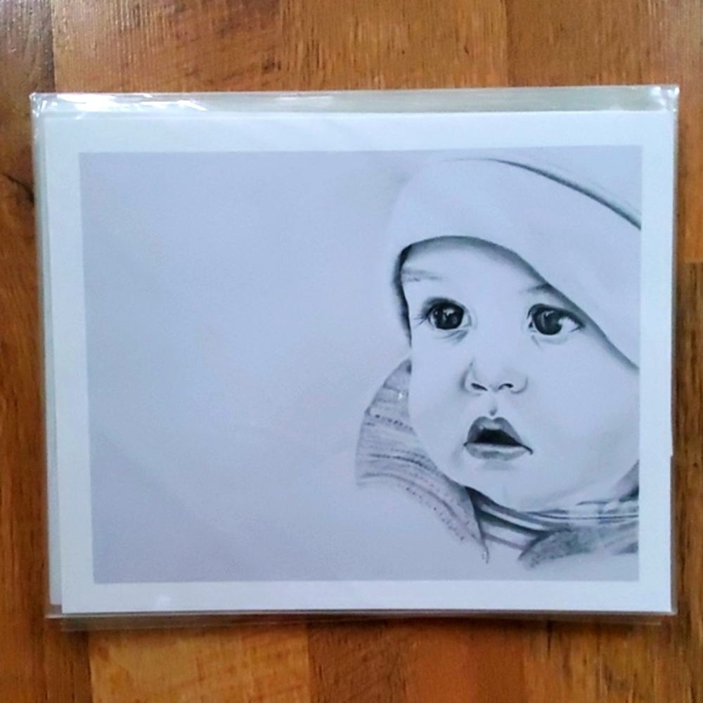 Hand Drawn‎ Print of Child "UNDIVIDED" 8X10